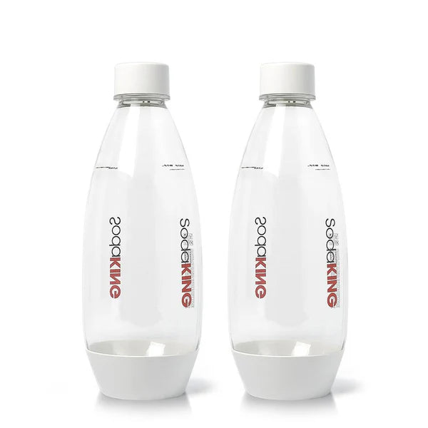 SodaKing Moderna 1L Bottles Twin Pack Duo White- BPA Free