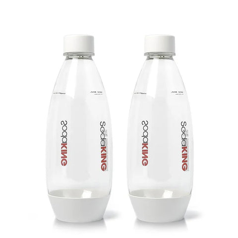 SodaKing Moderna 1L Bottles Twin Pack Duo White- BPA Free