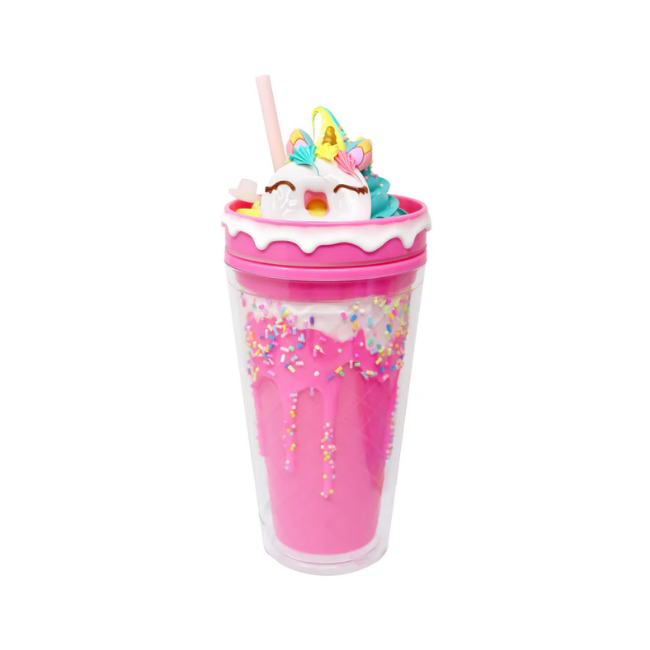 Pink Poppy Kids Drinking Sipping Cup Donut Pink Lightweight