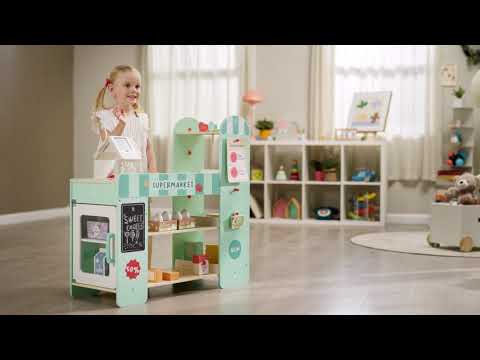 Hape Kids Shop Toy Pretend Smart Play- Customer Supermarket/ Shop Keeper/ Cashier HE3233