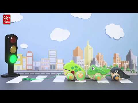 Hape Pull- Along Toy Frog Family Kids Pretend Play- Development Skills/ Entertainment Fun HE0365