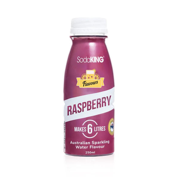 SodaKing Classic Raspberry Sparkling Syrup Soda Water Drink Mix- Makes 6 Litres