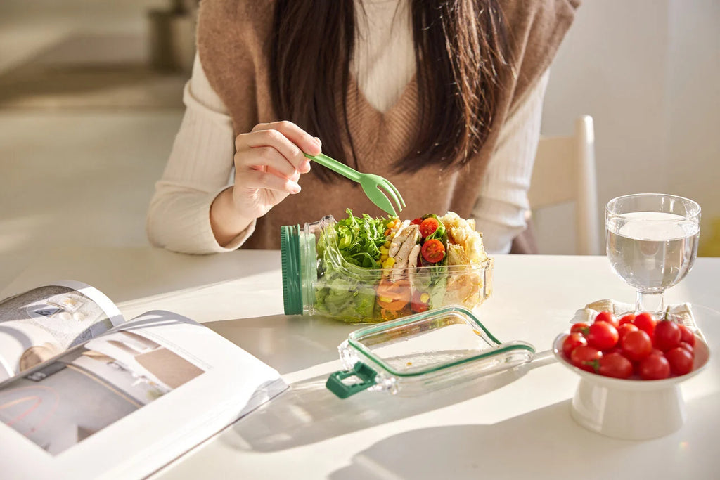 Prepara Premium Portable Salad Pod Container With Leakproof Dressing Capsule-  Fresh-Lock Design/ Built-In Serving Bowl PRE-SP-29401
