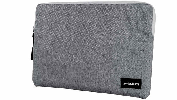 SwissTech 12-Inch 12" Laptop Sleeve Case Bag Plush- Slim Profile Lightweight Design Charcoal