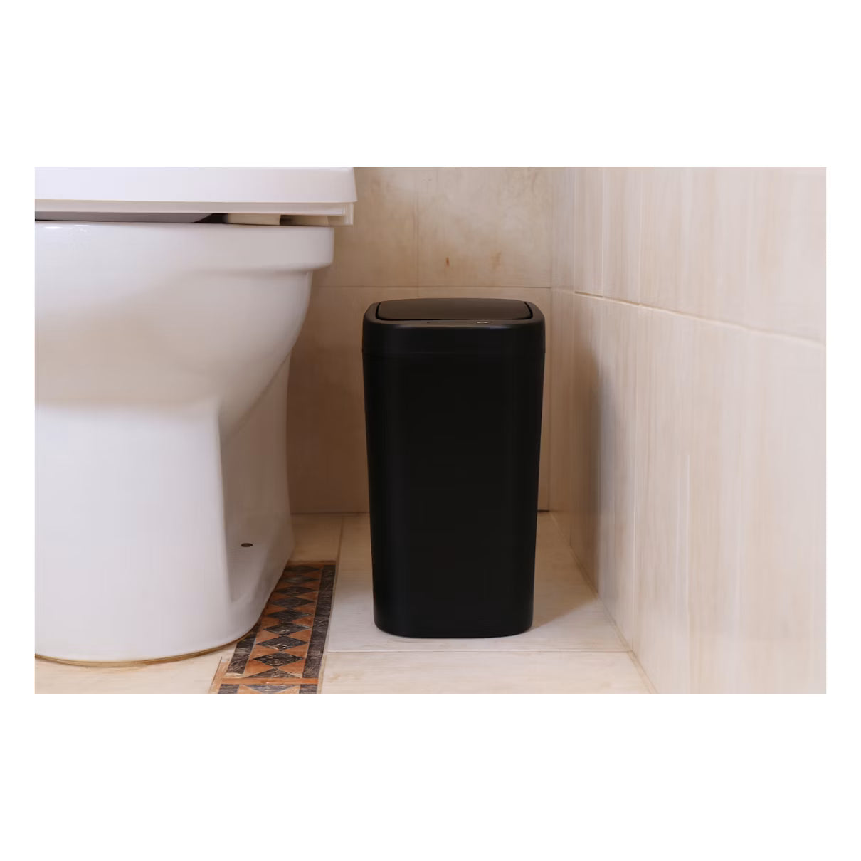 White Magic 7L Litre Smart Motion Sensor Bathroom Bin- Touch-Free/ Motion Detection Black