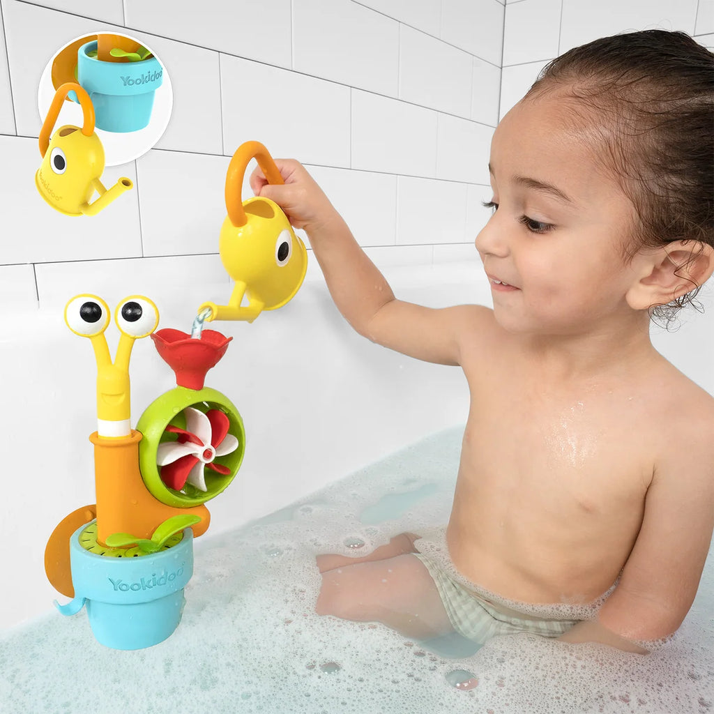 Yookidoo Pop- Up Water Snail Kids Bath Toy With Spinning Water Mill/ Watering Can- Kids Fun Entertainment YO40219